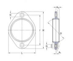 SKF PFT 52 oválné plechové ložiskové těleso