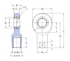 SKF SI 20 ES-2RS kloubová hlavice