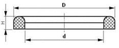 D-kroužek DN 15 EPDM 18x26x4,5