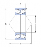 SKF 3308 DMA kuličkové ložisko s kosoúhlým stykem