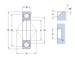 SKF QJ 216 N2MA/C3 čtyřbodové ložisko