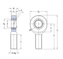 SKF SA 25 ES kloubová hlavice