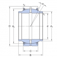 SKF GEM 35 ES-2RS (GE 35-HO-2RS) kloubové ložisko ocel/ocel