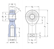 SKF SILKAC 5 M kloubová hlavice