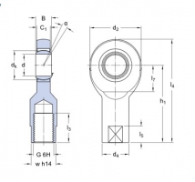 SKF SIL 8 C kloubová hlavice