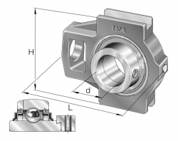 INA RTUE 20-XL ložisková jednotka