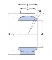 SKF GE 4 C (GE 4 UK) bezúdržbové kloubové ložisko ,ocel/PTFE