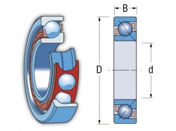KINEX 7202 B kuličkové ložisko s kosoúhlým stykem