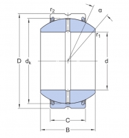 SKF GEH 60 ES-2RS kloubové ložisko ocel/ocel