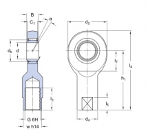 SKF SI 35 TXE-2LS kloubová hlavice