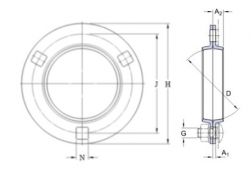 SKF PF 40 kulaté plechové ložiskové těleso