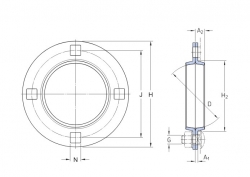 SKF PF 80 kulaté plechové ložiskové těleso