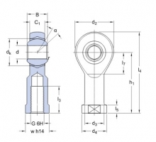 SKF SILKB 8 F kloubová hlavice