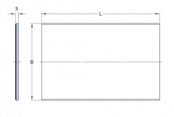 SKF PCMS 2005002.50 E kluzný pás, ocel-PTFE