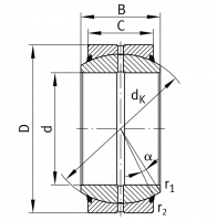 INA GE 80-DO-2TS kloubové ložisko ocel/ocel