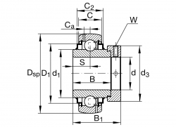 INA G1108-KRR-B-AS2/V upínací ložisko