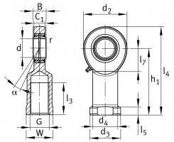 INA GIR 40-DO-2RS kloubová hlavice