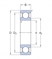 SKF W 619/6 nerezové kuličkové ložisko