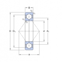 SKF QJ 212 MA/C3 čtyřbodové ložisko