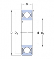 SKF W 634-2RS1 nerezové kuličkové ložisko