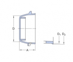 SKF ECW 204 koncové víko