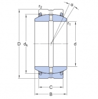 SKF GE 200 ES-2RS kloubové ložisko ocel/ocel