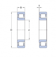 SKF NJ 1009 ECP válečkové ložisko