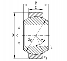 Durbal DGEG 06 E (GEH 6 ES) kloubové ložisko ocel/ocel